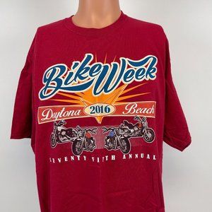 Daytona Beach Bike Week Double Sided 2016 Motorcycle Florida Size 2XL